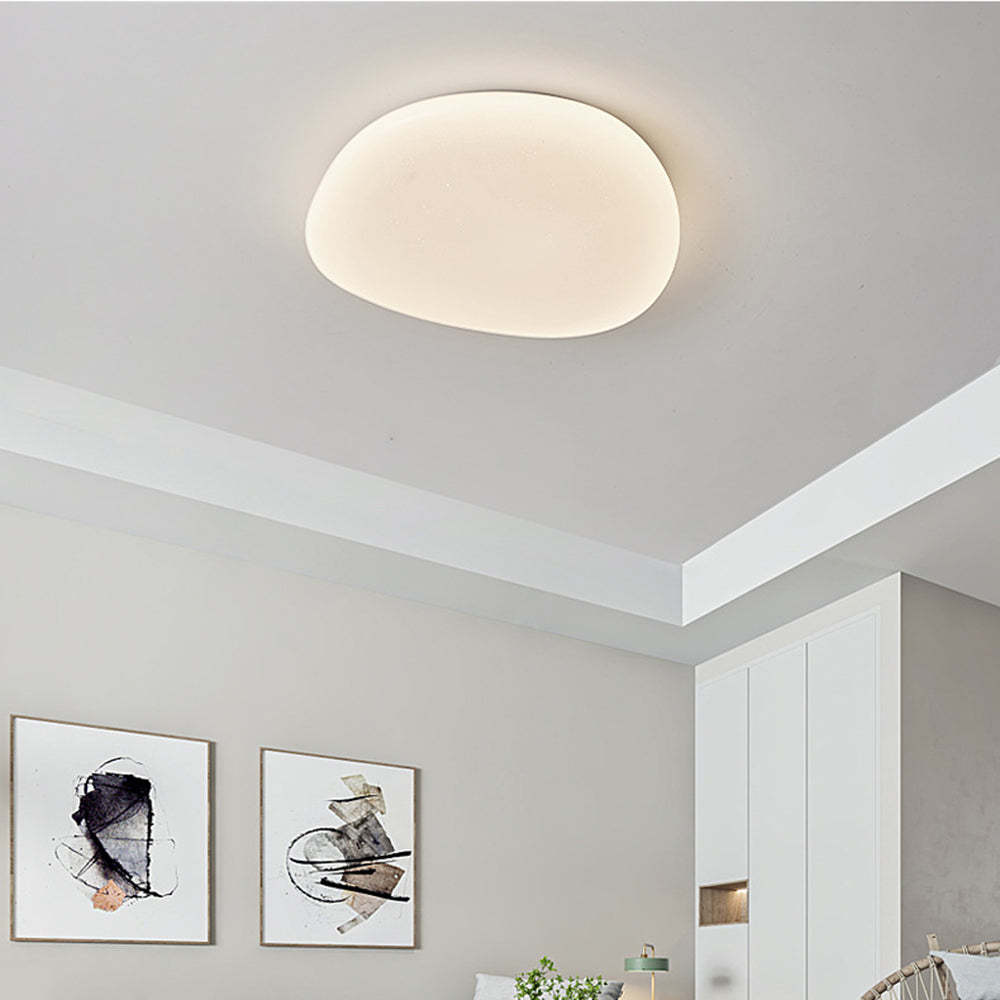 Quinn Modern Pebble Ceiling Light in Bedroom