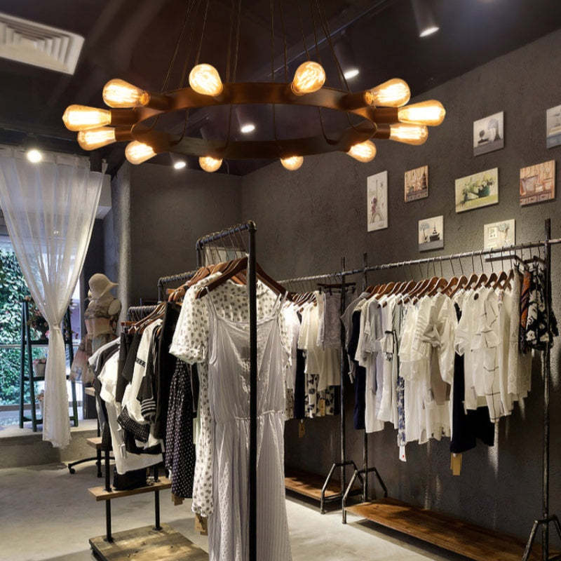 Alessio Vintage LED Chandelier in Clothing Store