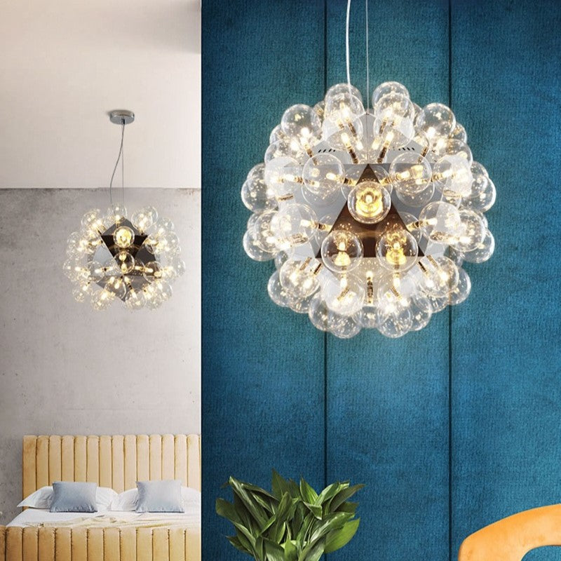 Alessio LED Pendant Light, modern glass ball design
