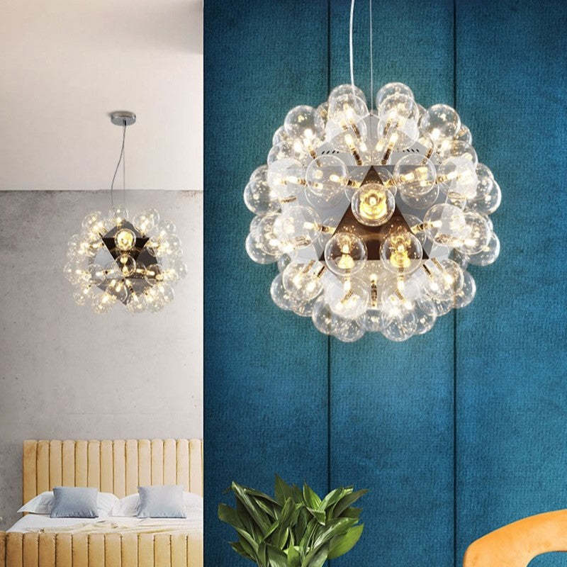 Alessio LED Pendant Light, modern glass ball design