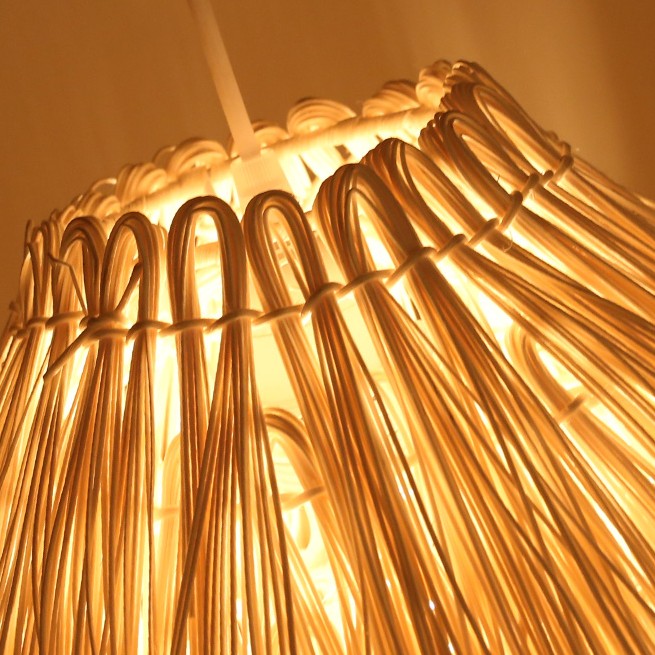 Muto Rattan Pendant Light - Handwoven Design