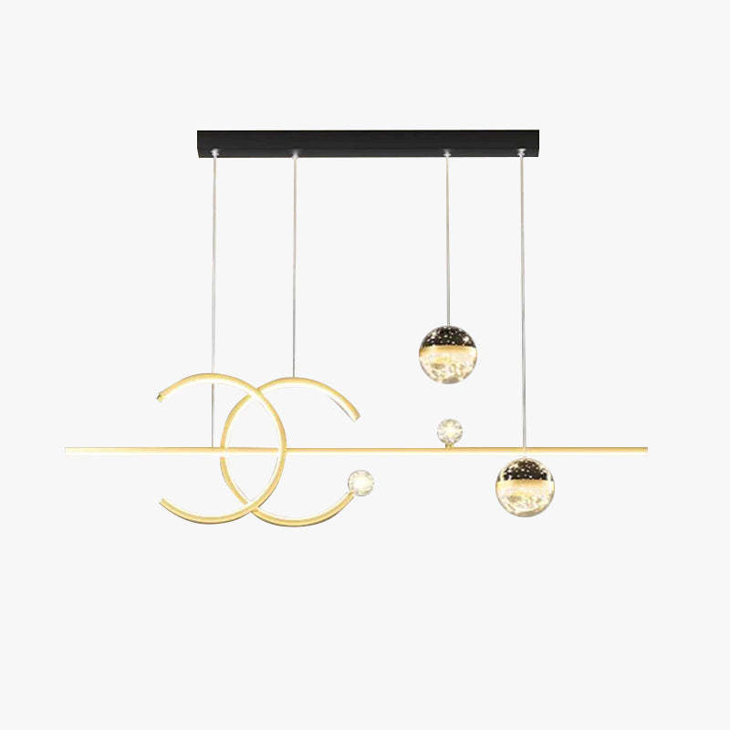 Madina Luxury Globe Metal Glass Pendant Light - Modern Lighting Fixture