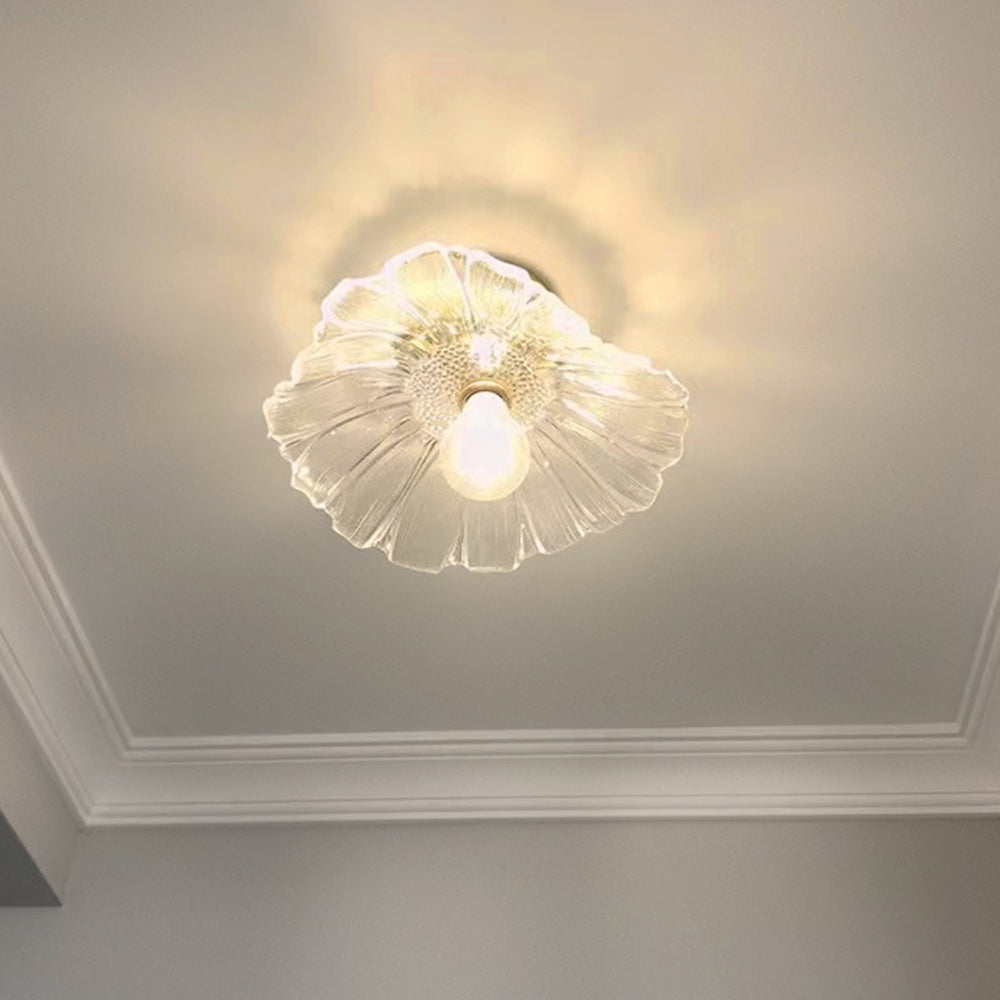 Carins Flower Ceiling Light, Glass Flush Mount