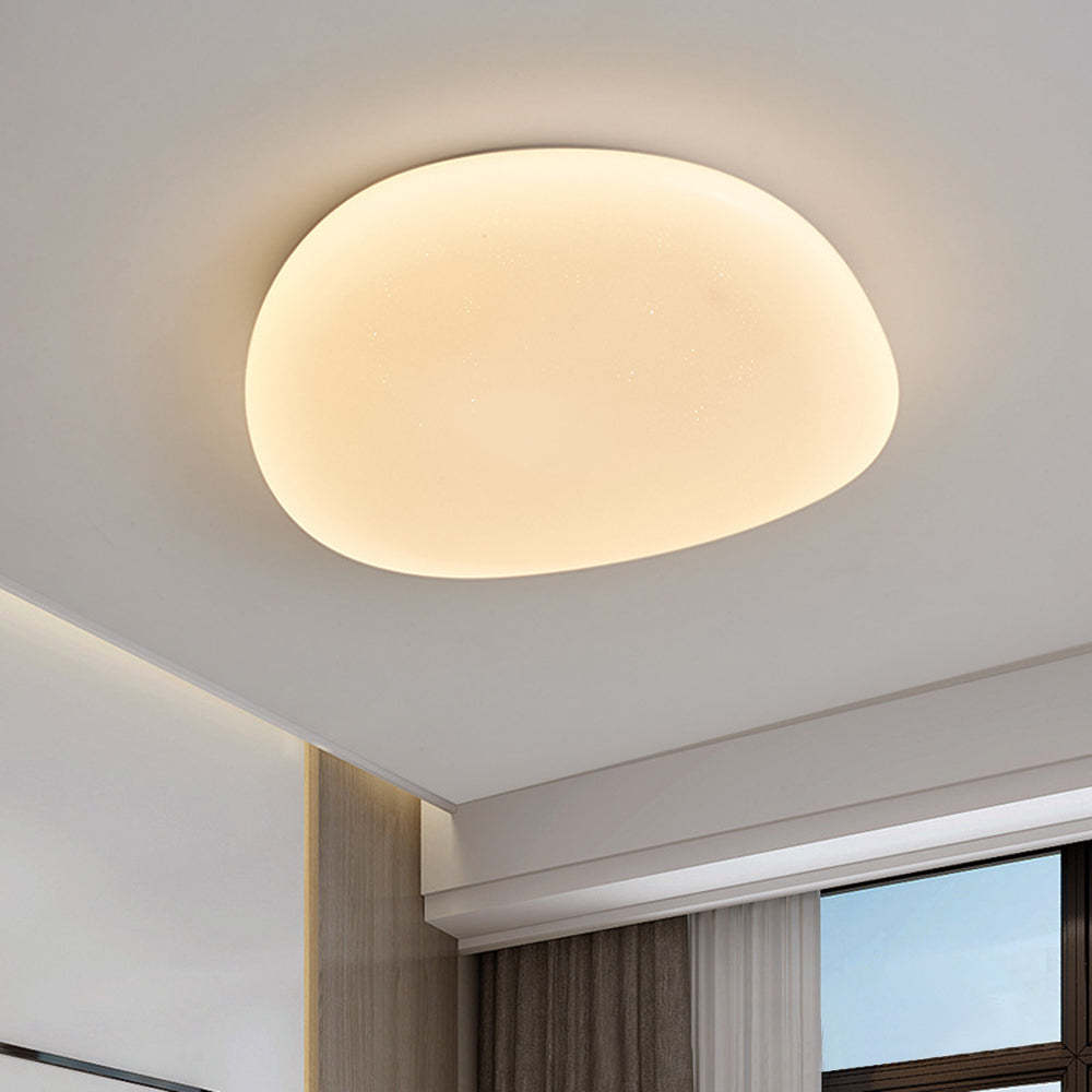 Quinn Pebble Flush Mount Ceiling Light in Bedroom
