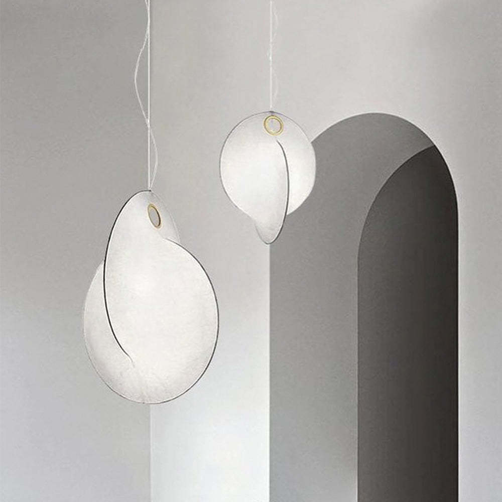 White fabric Renée pendant lights, cloud-like design