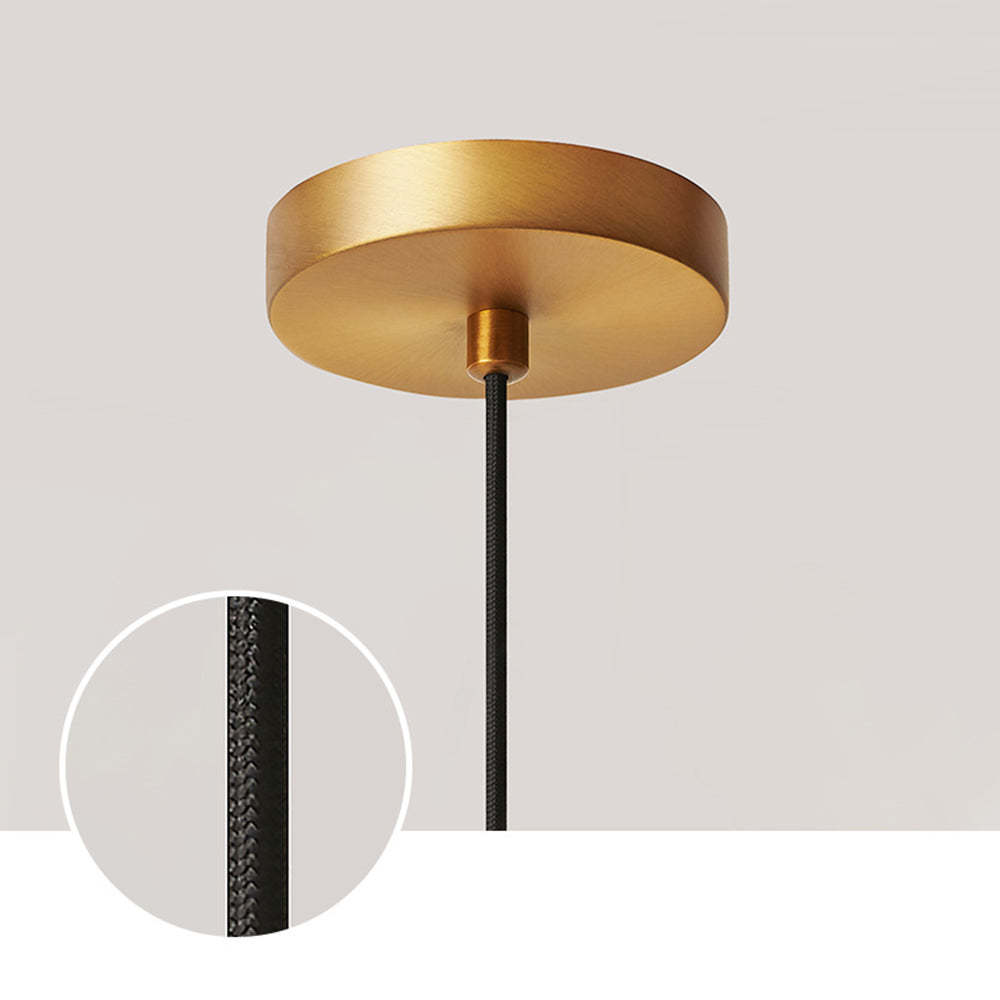 Eryn Chandelier: Metal mount & fabric cord detail Eryn Modern Retro Metal Fabric Chandelier