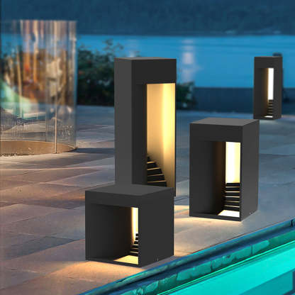 Orr Cuboid Solar Lamps - Modern Outdoor Lighting Design