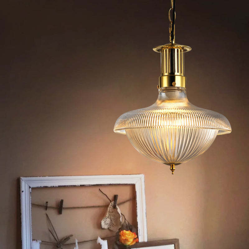Alessio Glass Pendant Light, Vintage Industrial Style