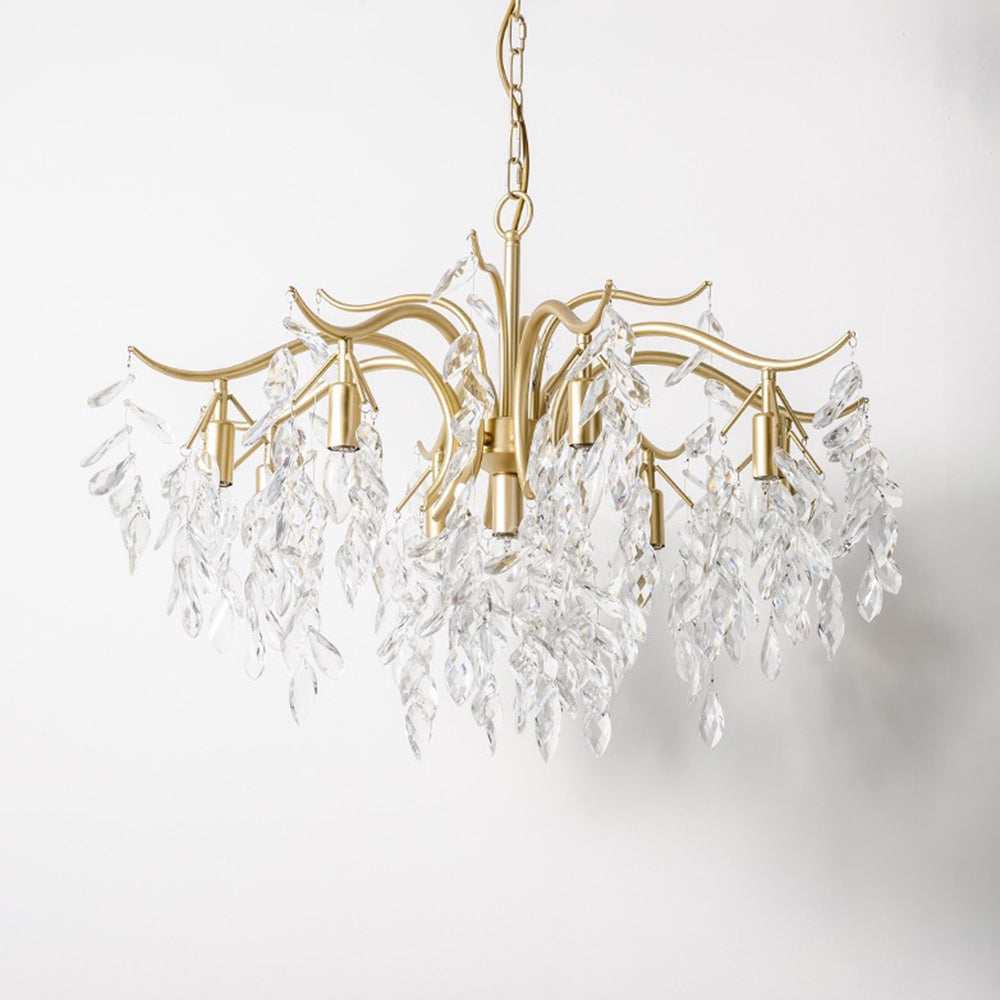 Marilyn Gold Crystal Chandelier - Modern Living Room Lighting