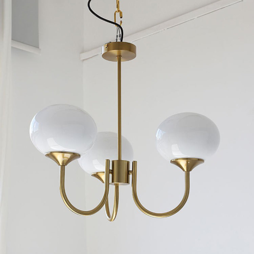 Hailie Art Deco Chandelier - Globe Pendant Light Fixture
