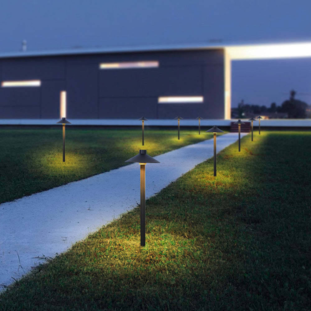 Carins Outdoor Path Lights illuminating a pathway