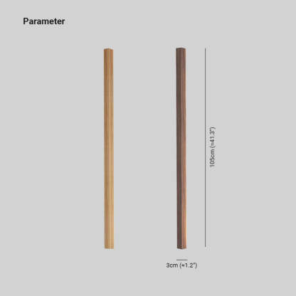 Ozawa floor lamp dimensions. Minimalist wooden lighting specs. Ozawa Minimalist Linear Wooden 2 Color Floor Lamp