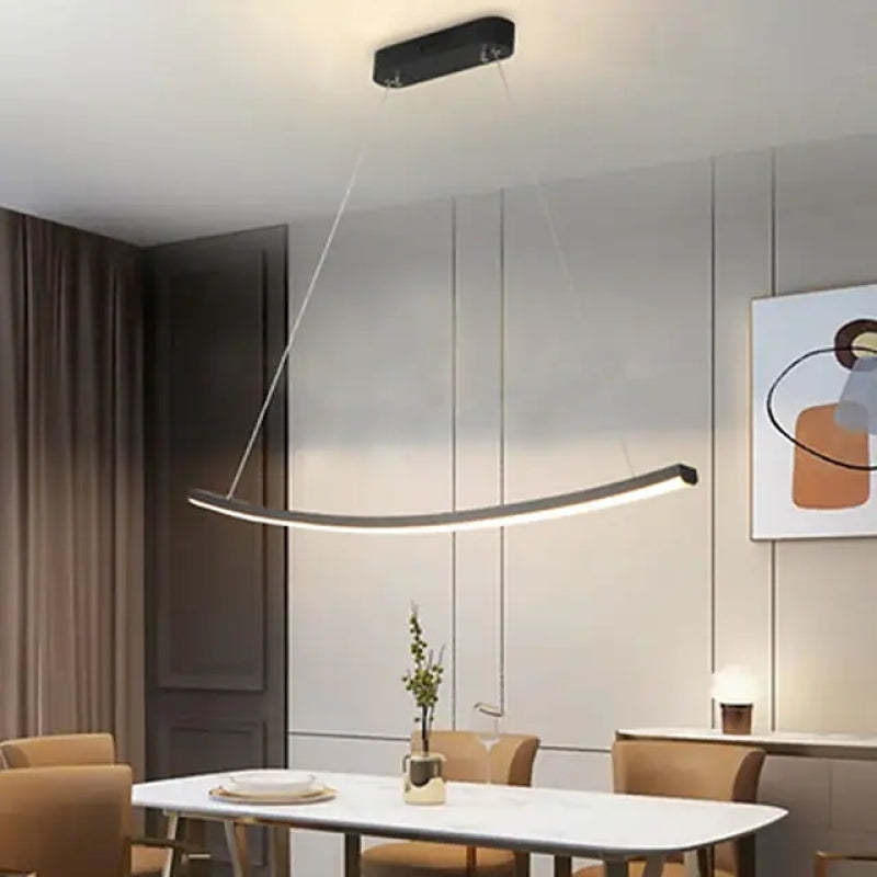 Dining room with Louise minimalist pendant light