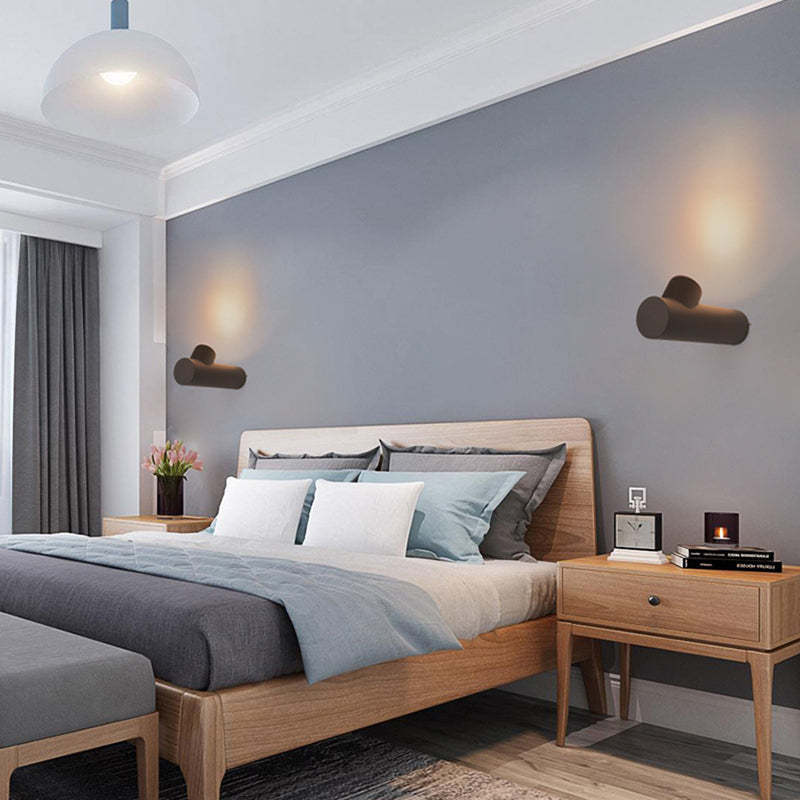 Modern bedroom with Orr wall lamps
