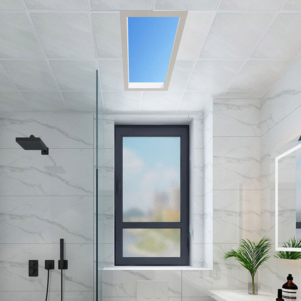 Sky blue Edge ceiling light in modern bath