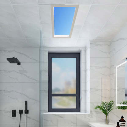 Sky blue Edge ceiling light in modern bath