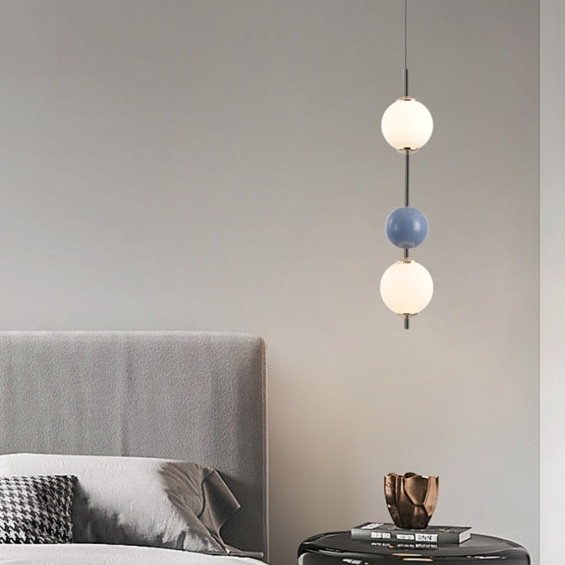 Modern bedroom pendant light with sphere design