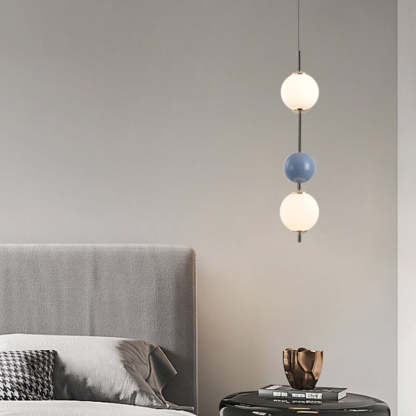 Modern bedroom pendant light with sphere design