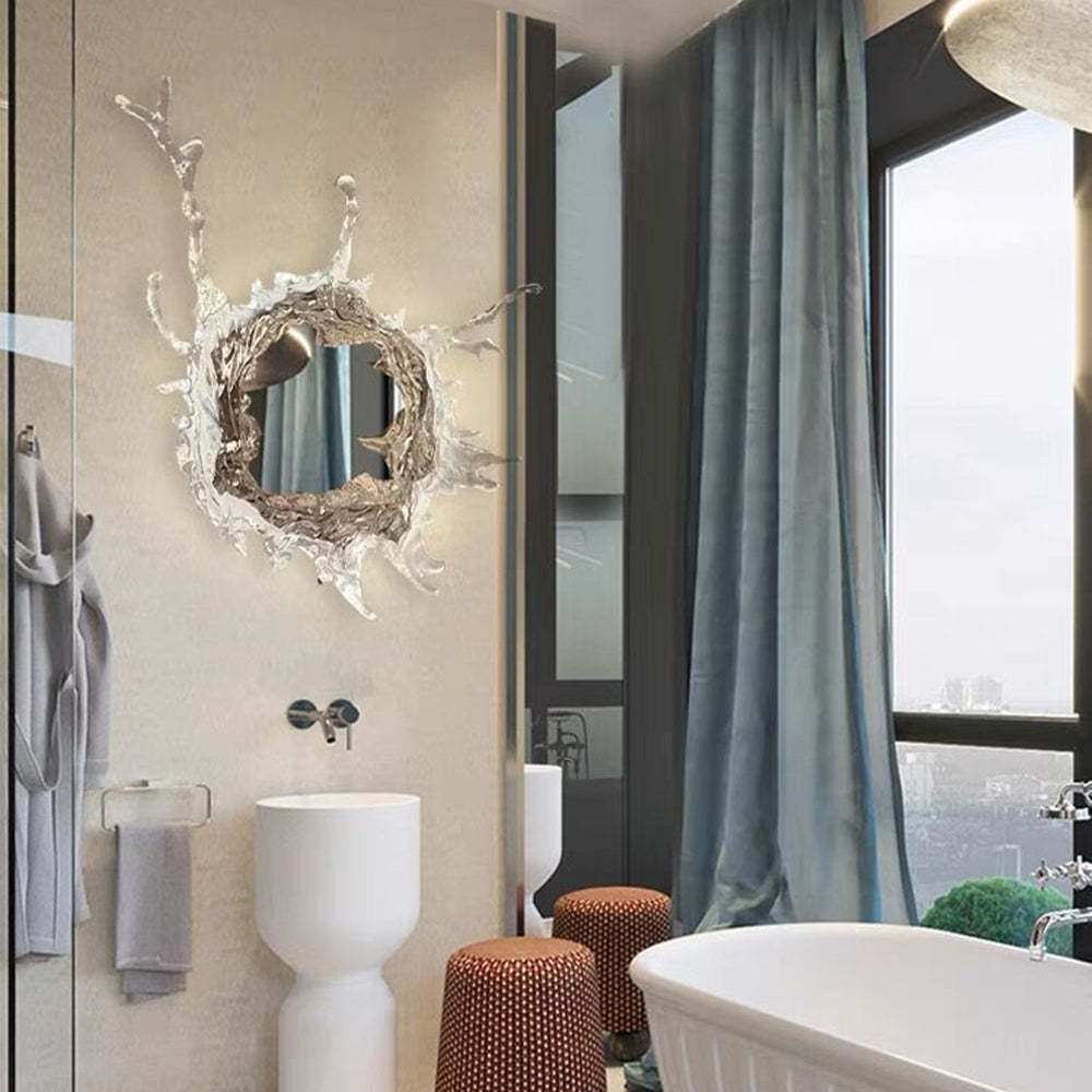 Kristy Wall Lamp water ripple mirror, luxury bathroom lighting