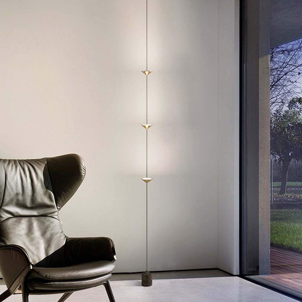 Edge LED Floor Lamp with cone shaped lights