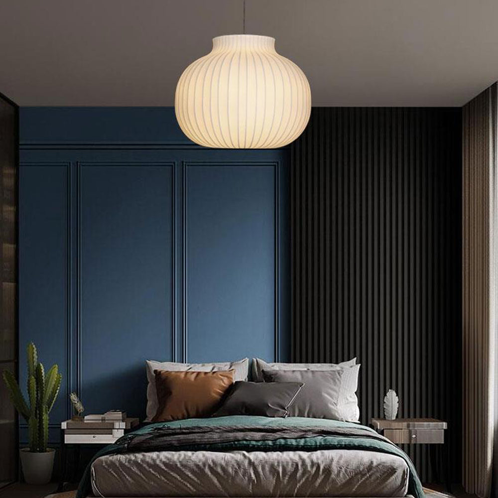Renée pendant light in a bedroom setting