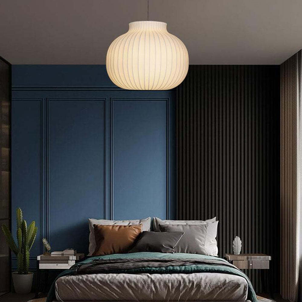 Renée pendant light in a bedroom setting