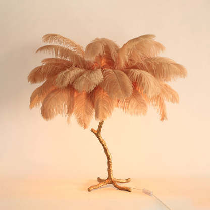 O'Moore Nordic Luxury Unique Ostrich Feather Floor Lamp/Table Lamp