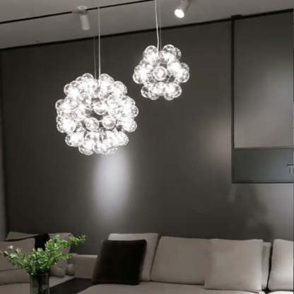 Alessio LED Pendant Lights in living room setting.