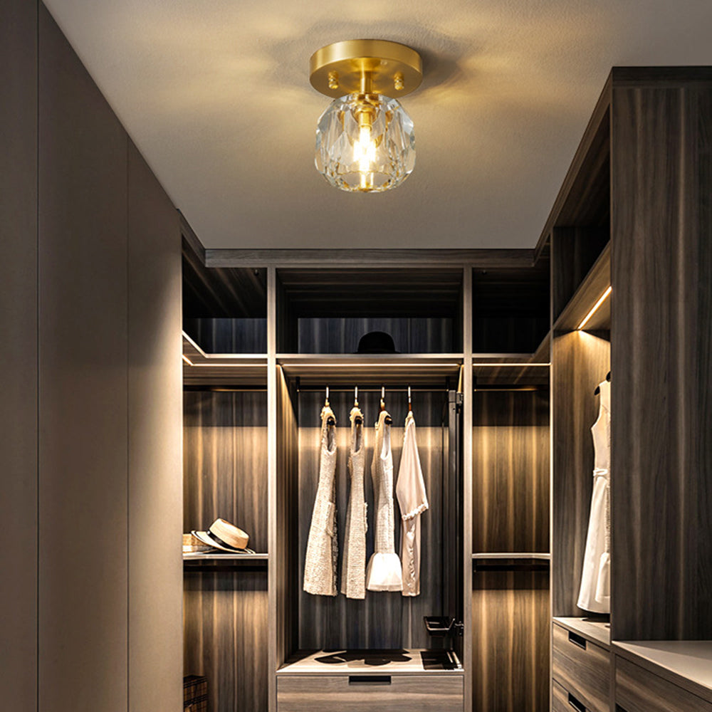 Kirsten ceiling light illuminating a luxury closet