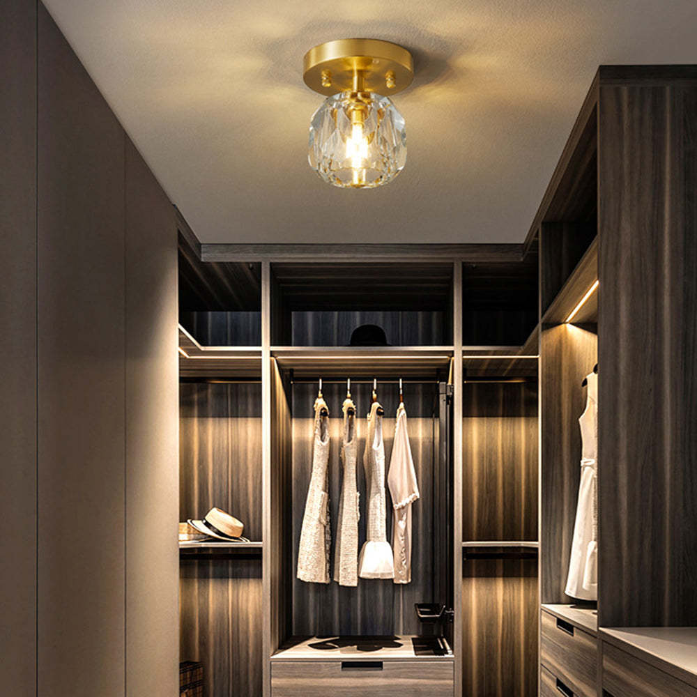 Kirsten ceiling light illuminating a luxury closet