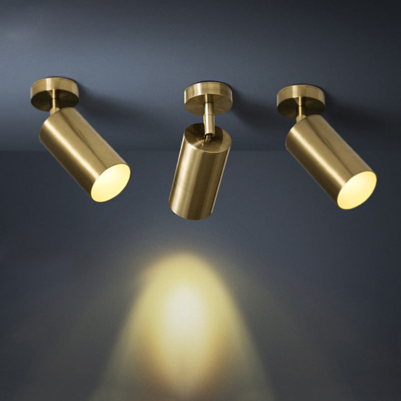 Gold Freja Cylinder Flush Mount Ceiling Lights