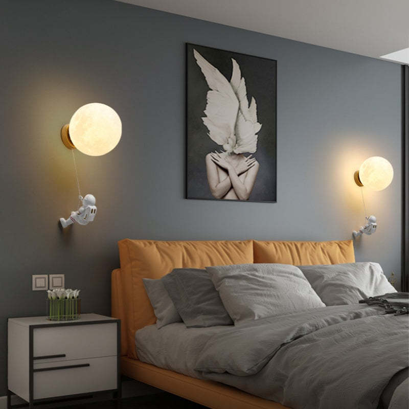 Fateh Modern Moon LED Wall Lamp in Bedroom