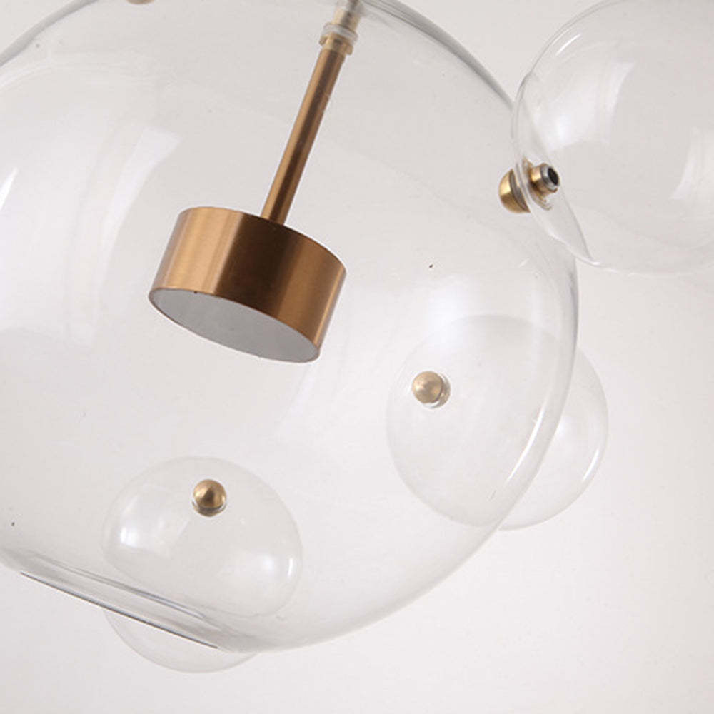 Hailie Bubble Pendant Light - Glass and metal fixture Hailie Modern Bubble Metal Pendant Light