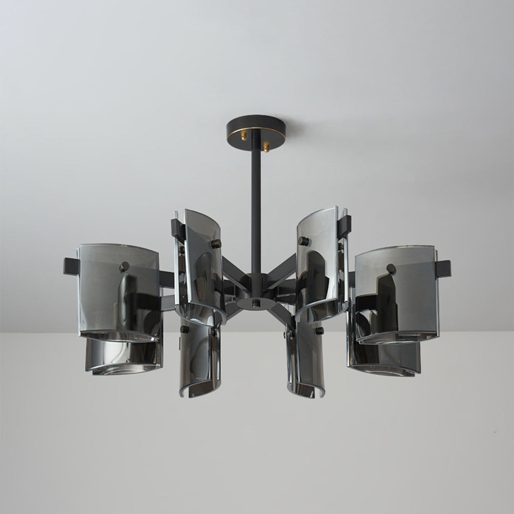 Evette pendant light, minimalist design, glass and metal