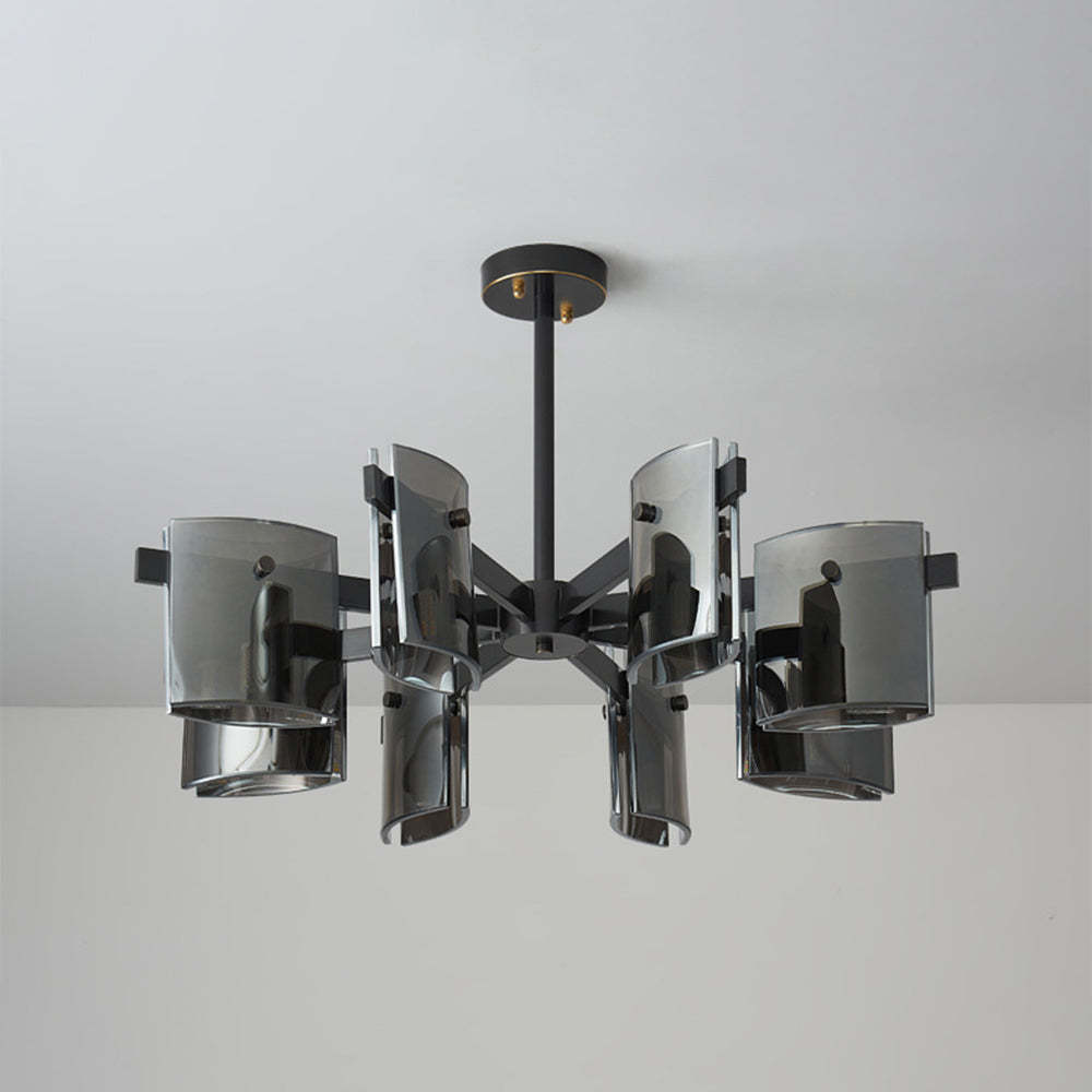 Evette pendant light, minimalist design, glass and metal