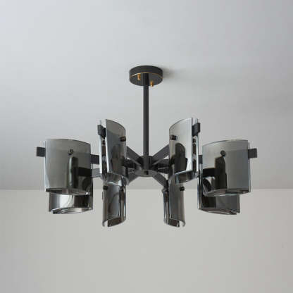 Evette pendant light, minimalist design, glass and metal
