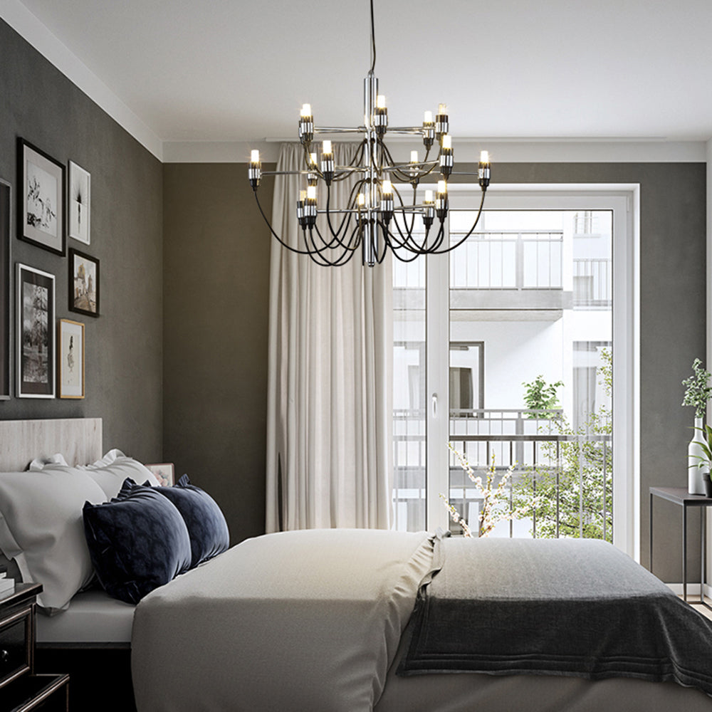 Alessio Chandelier in modern bedroom lighting