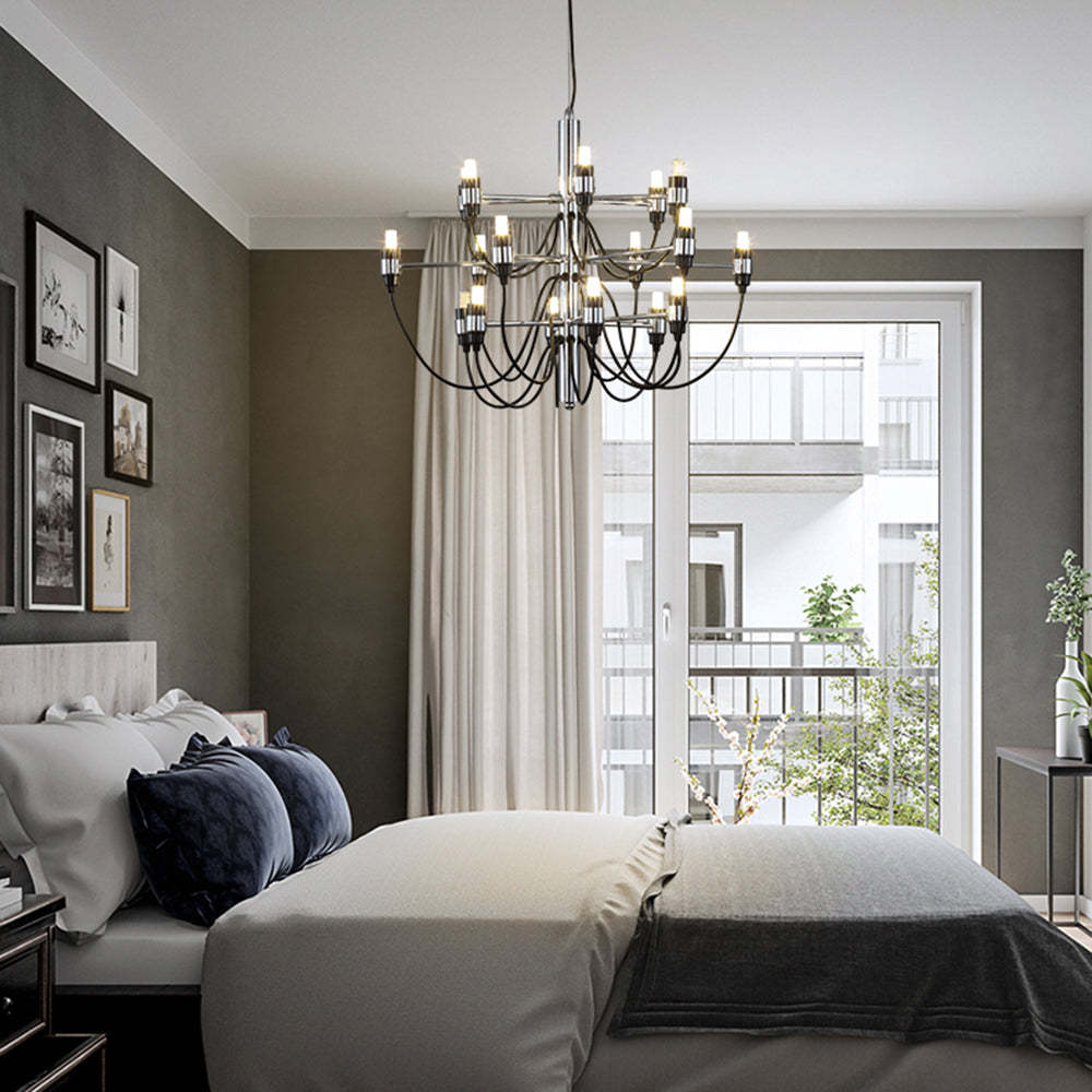 Alessio Chandelier in modern bedroom lighting