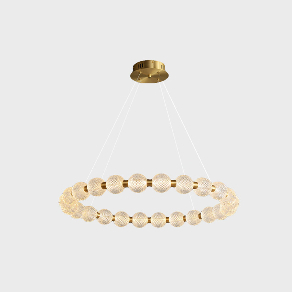 Marilyn Ring: Gold & Acrylic Modern Pendant Light