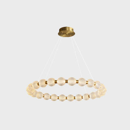 Marilyn Ring: Gold & Acrylic Modern Pendant Light