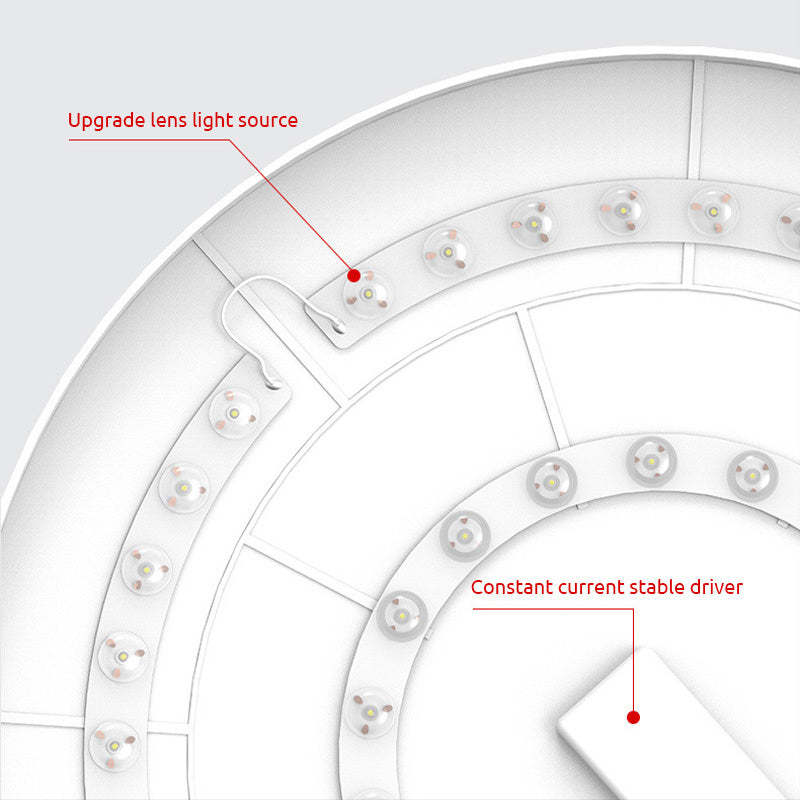 Quinn LED Ceiling Light - Internal Components: lens and driver