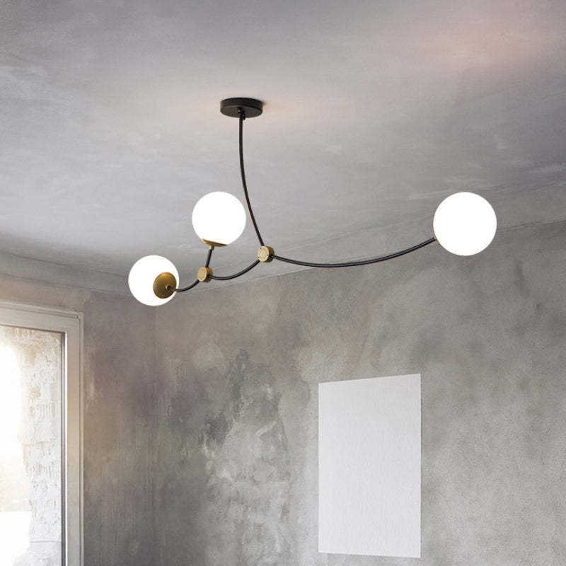 Valentina Branch Chandelier with Glass Globes