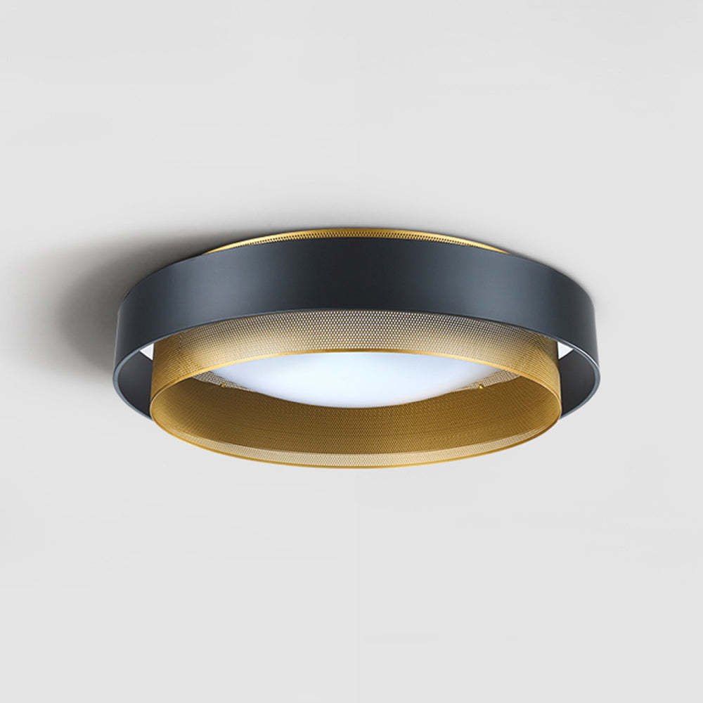 Quinn Modern Ring Ceiling Light - Gold and Black
