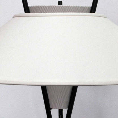Carins Tripod Floor Lamp, white fabric shade detail
