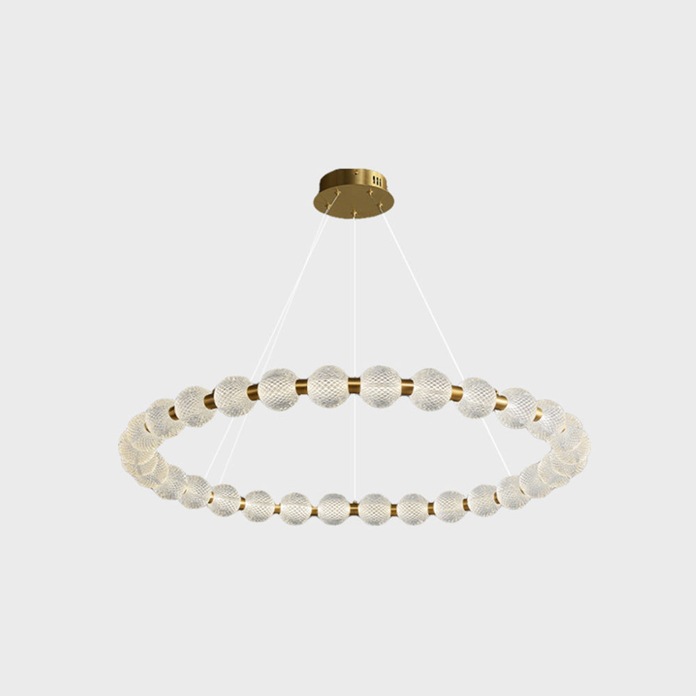 Marilyn Ring Pendant Light - Gold and Acrylic Globes