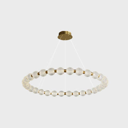 Marilyn Ring Pendant Light - Gold and Acrylic Globes
