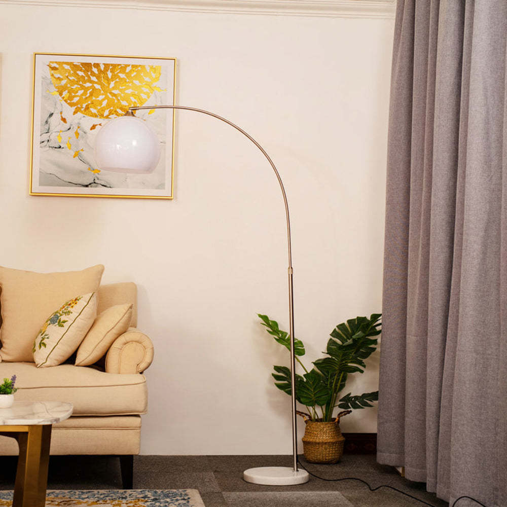 Salgado Floor Arc Lamp in a Modern Living Room Setting