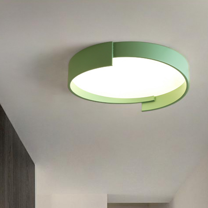 Green Quinn Round Flush Mount Ceiling Light