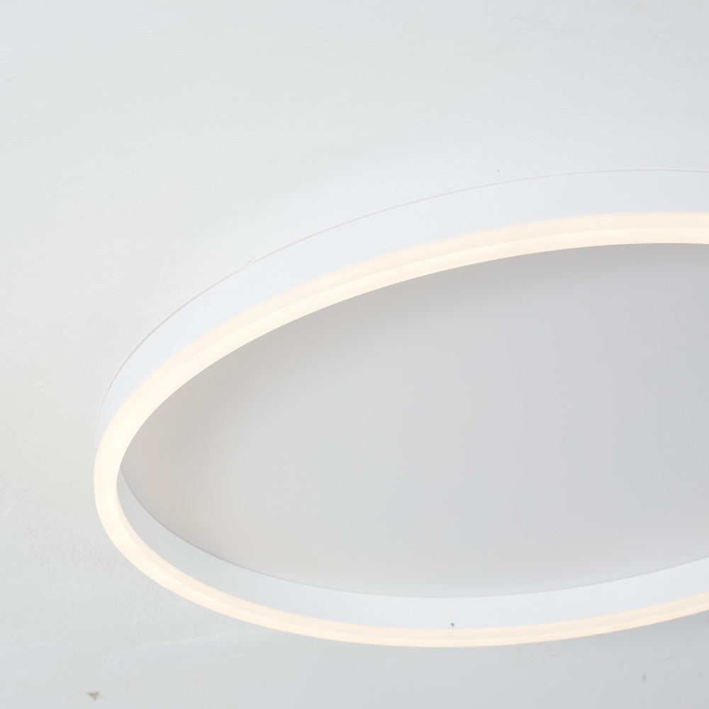 White Arisha LED Ring Ceiling Light - Modern Flush Lighting