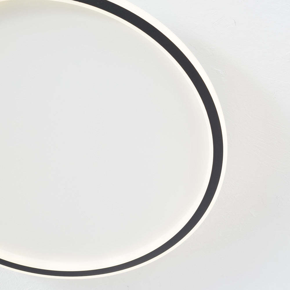 Quinn flush mount ceiling light detail, white and black design